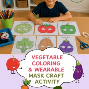 Vegetable Mask Crafts - Printable Activity