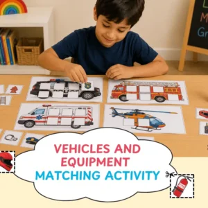 Vehicles and Equipment Matching Worksheets