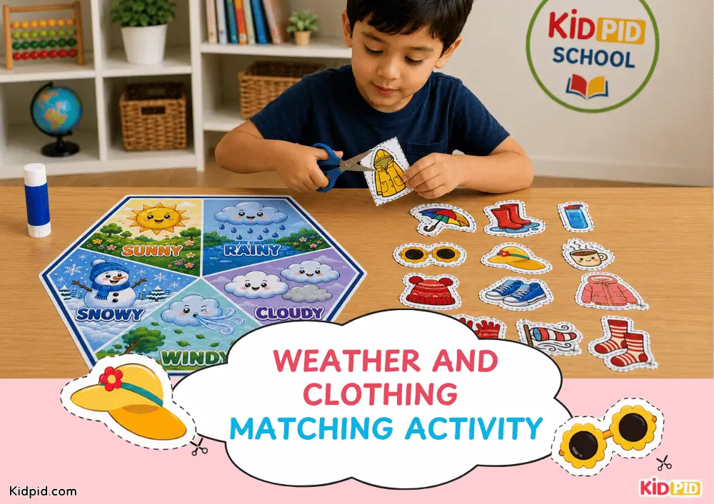 Weather and Clothing Matching Worksheets